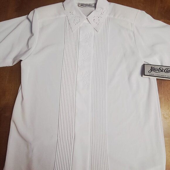 Yves St Clair ~ Sz 10 ~ Vintage Short Sleeve ~ Button Up Blouse ~ NWT - Picture 7 of 12